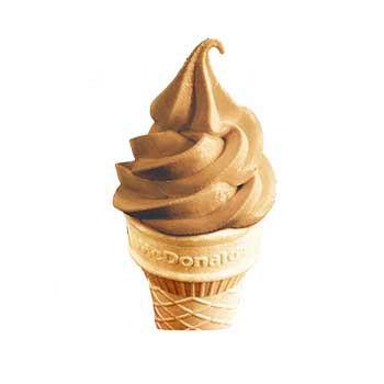 麦当劳比利时巧克力榛子圆筒冰淇淋