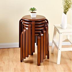 家逸 时尚简约创意圆凳 非塑料坐凳 实木凳子59元