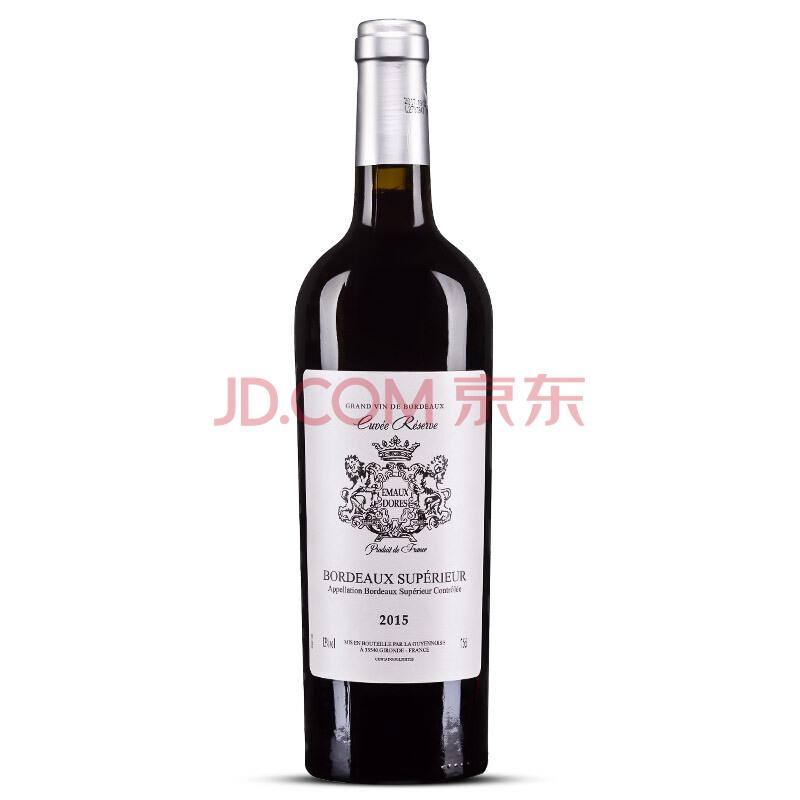 法国原瓶进口 波尔多AOC 埃莫多斯（Emaux Dores）超级波尔多干红葡萄酒 750ml *2件92元（合46元/件）