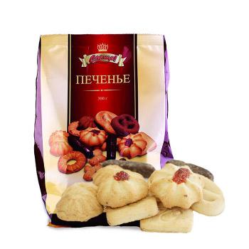 俄罗斯进口 喜乐巧克力曲奇饼干300克/袋