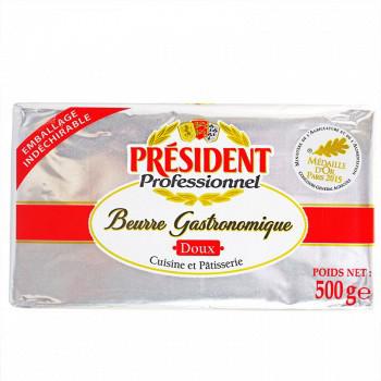 President 总统 发酵型动物淡味黄油块 500g *3件129.7元（合43.23元/件）