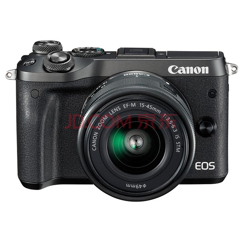 京东Plus会员：Canon 佳能 EOS M6（15-45）微型可换镜数码相机 黑色