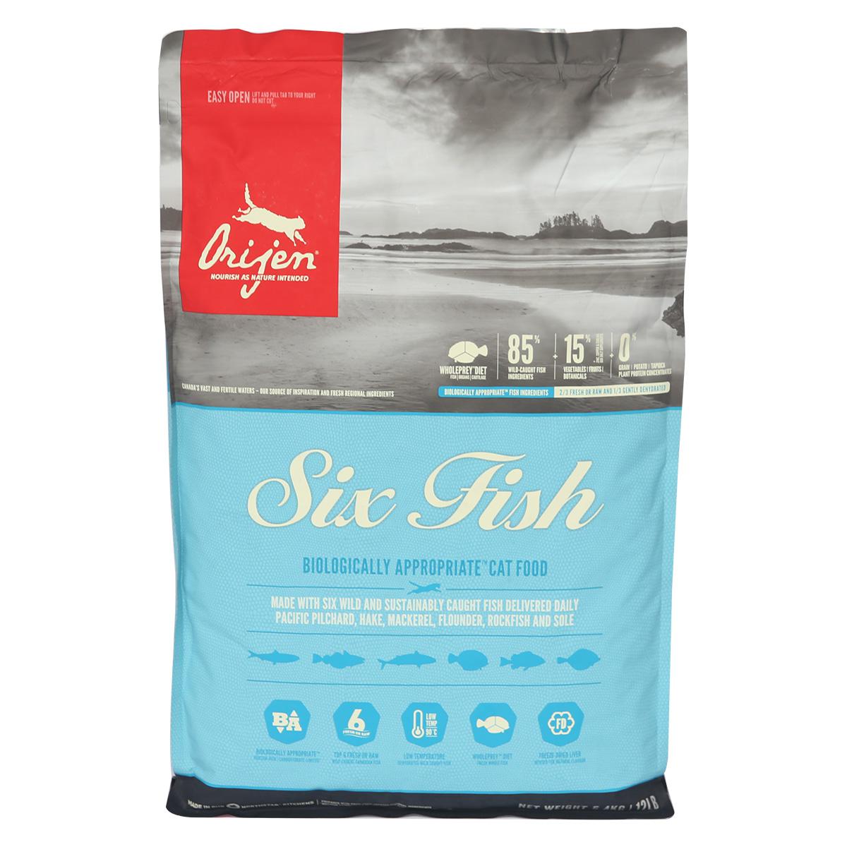 orijen 渴望 六种鲜鱼海藻配方全猫粮 5.4kg