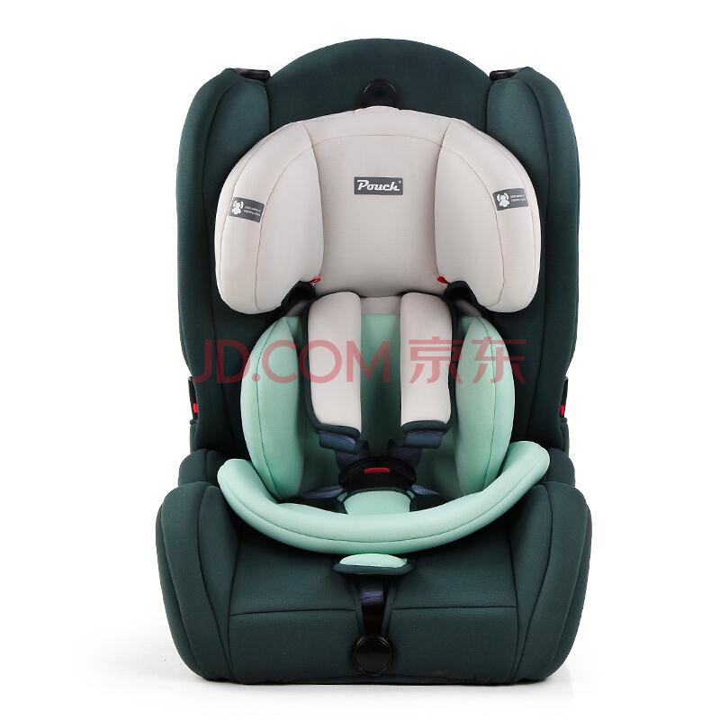 帛琦(Pouch)儿童安全座椅9个月-12岁车载宝宝安全座椅汽车用便携式加强版Q19-1森林绿619元
