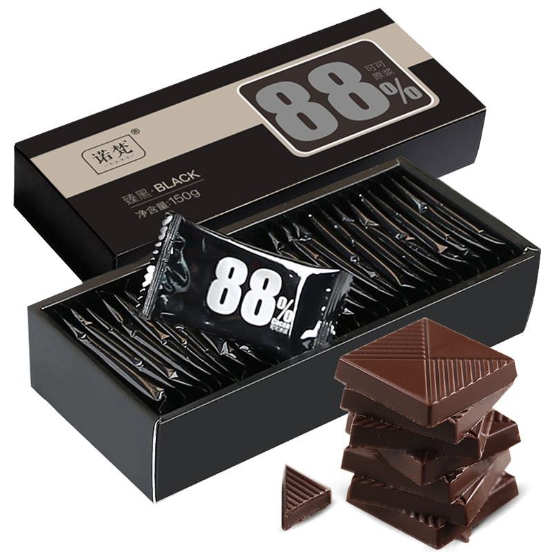 诺梵 纯可可黑巧克力 88% 150g/盒 *6件 +凑单品