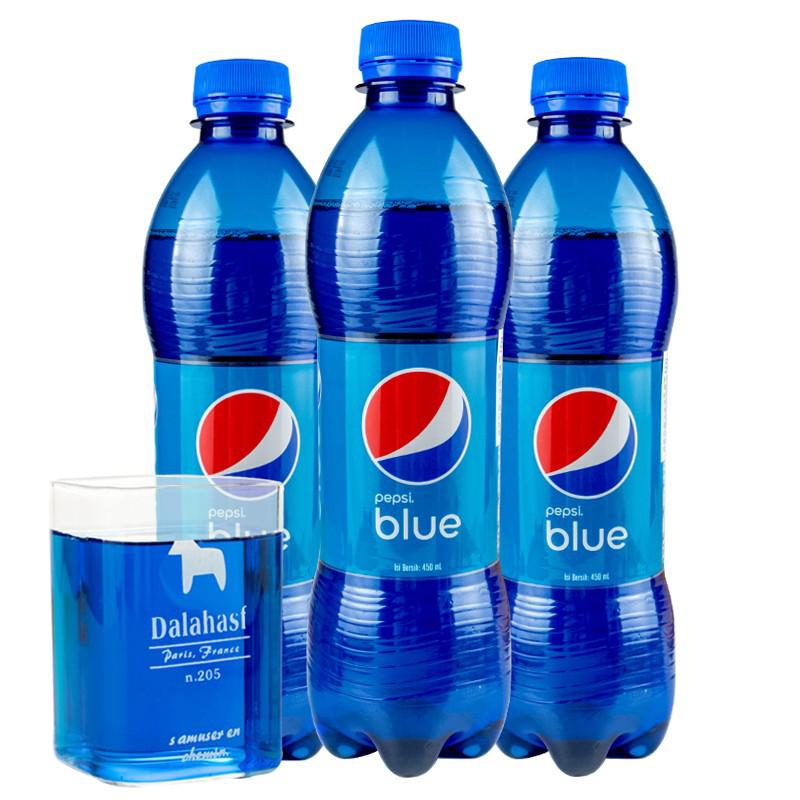 PEPSI 百事 巴厘岛限定款蓝色可乐 梅子味 450ml*5瓶
