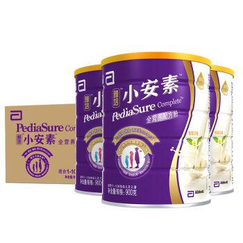 雅培(Abbott)小安素全营养配方粉香草味(1-10岁)900克*3罐(新加坡原装进口)