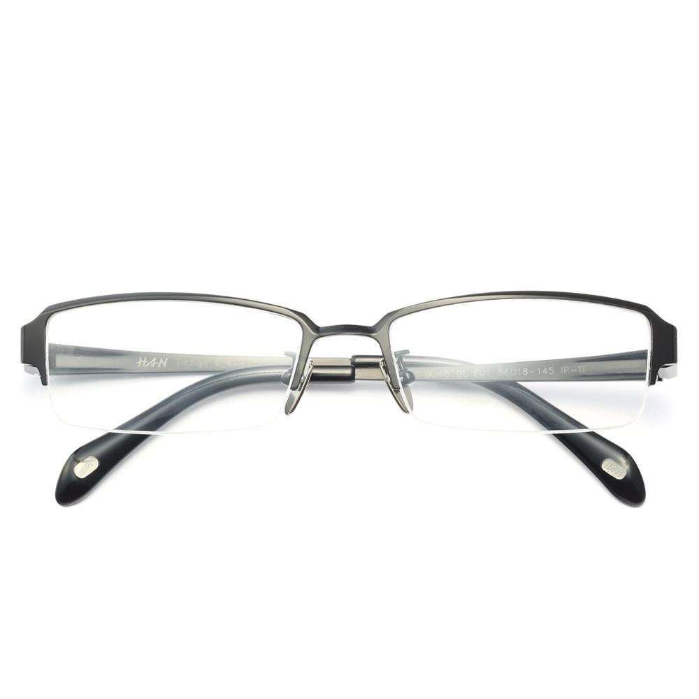 HAN HD4830 纯钛光学眼镜架+依视路1.552非球面钻晶A+树脂镜片+花印 卸妆水 180ml
