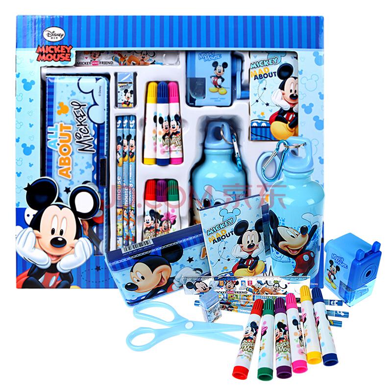 迪士尼（Disney）DM20198M米奇学习用品文具礼盒套装/16件大礼包蓝色36元