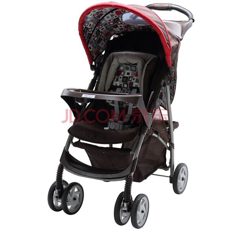 葛莱GRACO婴儿推车美乐系列可搭配新生儿提篮可座可躺一键折叠避震手推车6M299AHNN红色499元