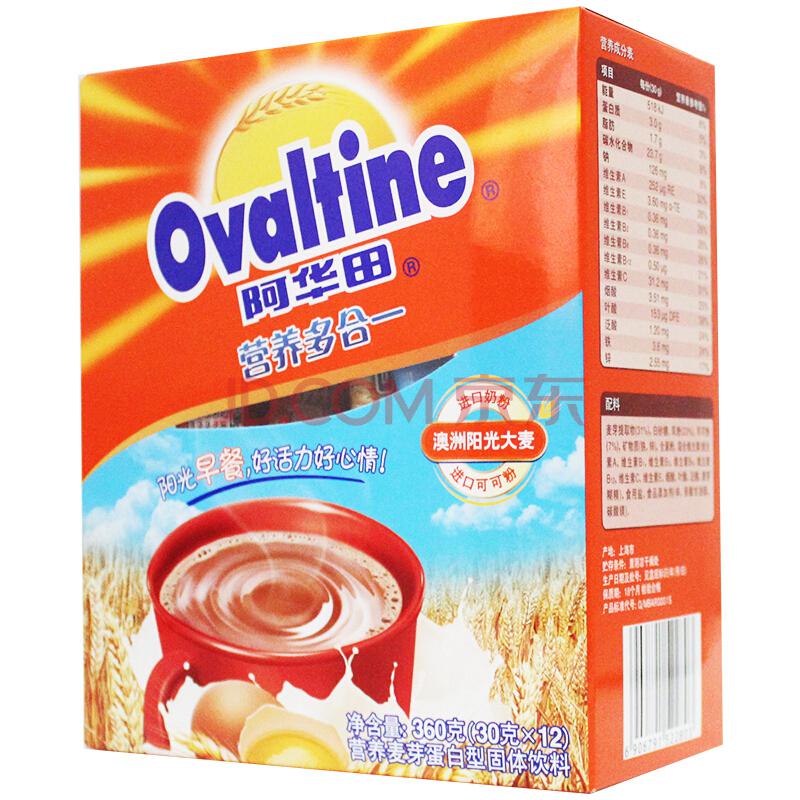 阿华田 Ovaltine 营养麦芽蛋白型固体饮料360g(30g*12) *5件54元（合10.8元/件）