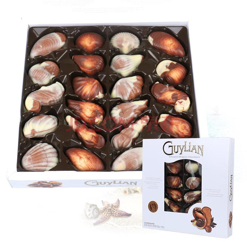 比利时进口Guylian吉利莲贝壳巧克力礼盒250g下三件领取减20元优惠券