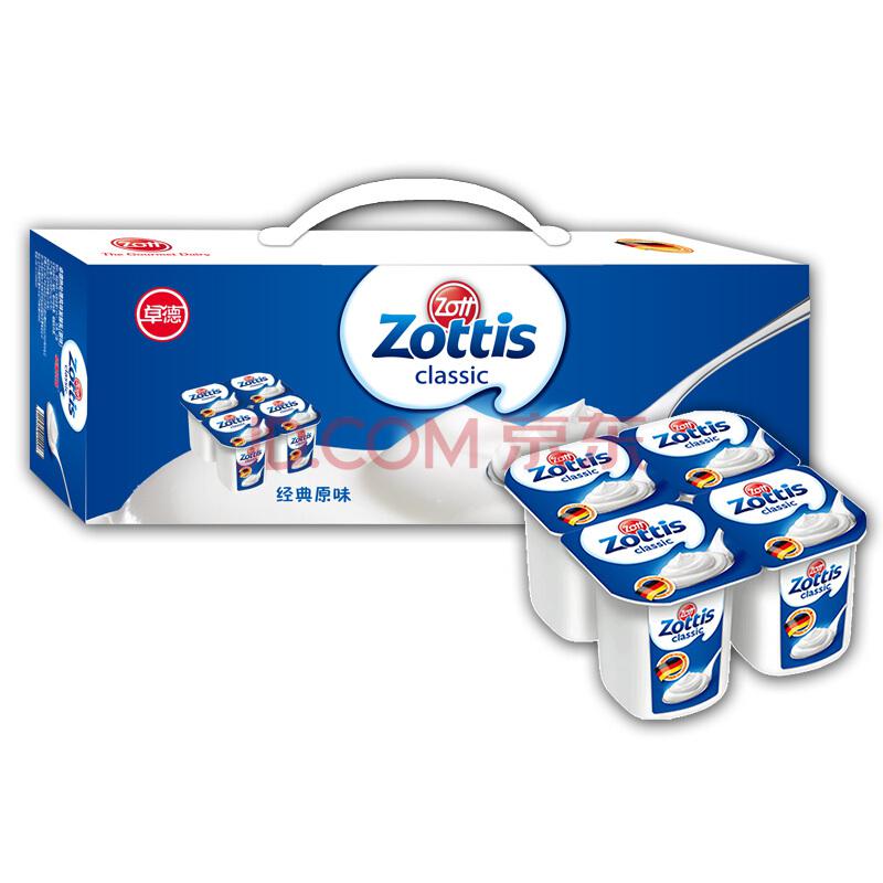 卓德（zott）低脂经典原味热处理风味发酵乳德国进口常温酸奶115g*12杯礼盒装39.9元