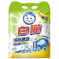 10点：Baimao 白猫 冷水速洁无磷洗衣粉4000g