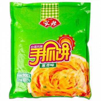 安井 台湾风味手抓饼 葱香味 900g （10片） 2件起售 *2件