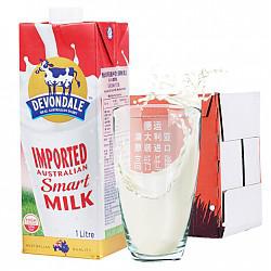 限地区：澳大利亚 进口牛奶 德运（Devondale） 高钙低脂牛奶 1L*10 整箱装