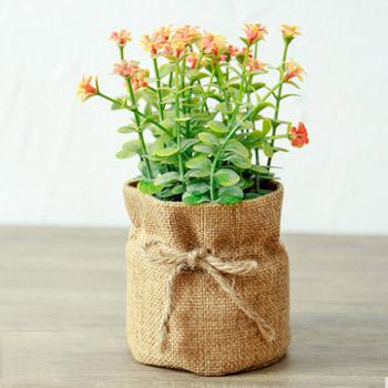堡玛罗兰 创意花篮麻布盆栽