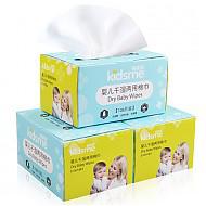 亲亲我（kidsme）婴儿干湿两用棉巾宝宝棉手纸巾抽取式(108片*3盒装)18.4元