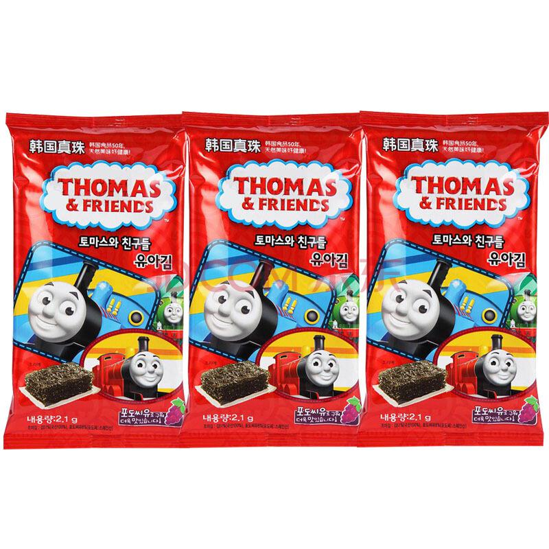 小火车托马斯和朋友(Thomas & Friends)特制葡萄籽油海苔（2.1g×10包）8.9元