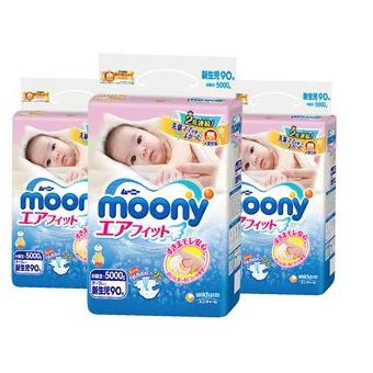 moony 尤妮佳 婴儿纸尿裤 NB90片 3包装