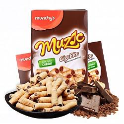 【京东超市】马来西亚进口 Munchy's马奇新新 妙乐迷你巧克力味夹心巧心卷饼干 80g