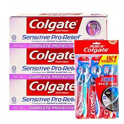 Colgate 高露洁 抗敏专家 牙膏牙刷套装（多效防护牙膏110g×3+三效优护牙刷×3） *4件 +凑单品