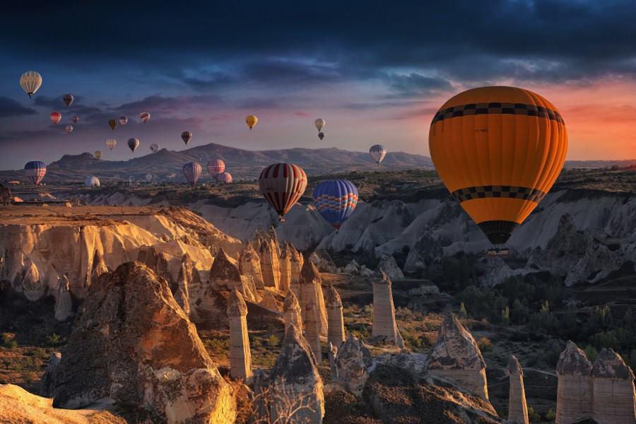 土耳其卡帕多奇亚60分钟热气球之旅