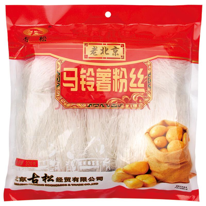 古松（gusong）马铃薯粉丝土豆粉丝320g *2件9.9元（合4.95元/件）