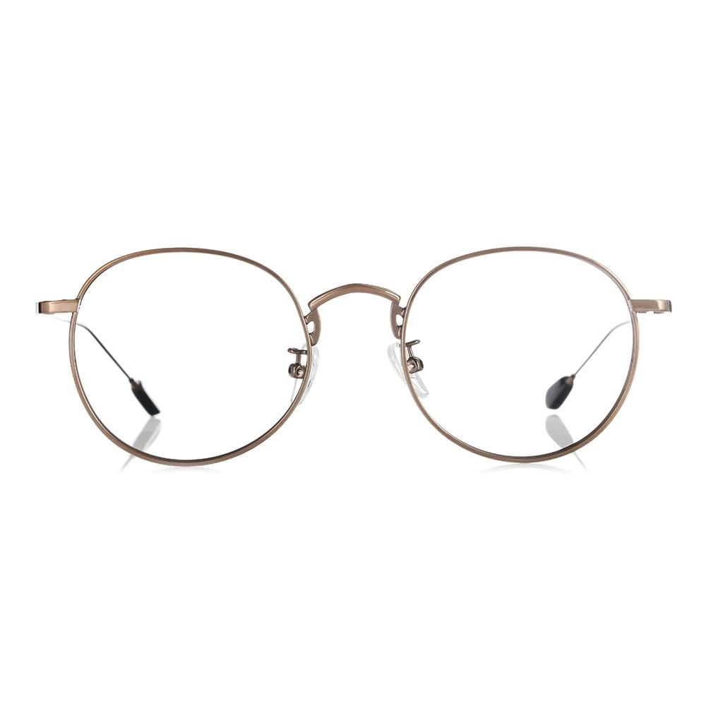 HAN 42079 金属圆框眼镜+1.60翡翠绿膜非球面树脂镜片