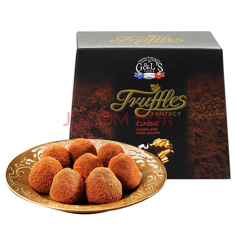 法国进口 德菲丝（Truffles）松露形代可可脂巧克力 浓情古典型 100g *10件
