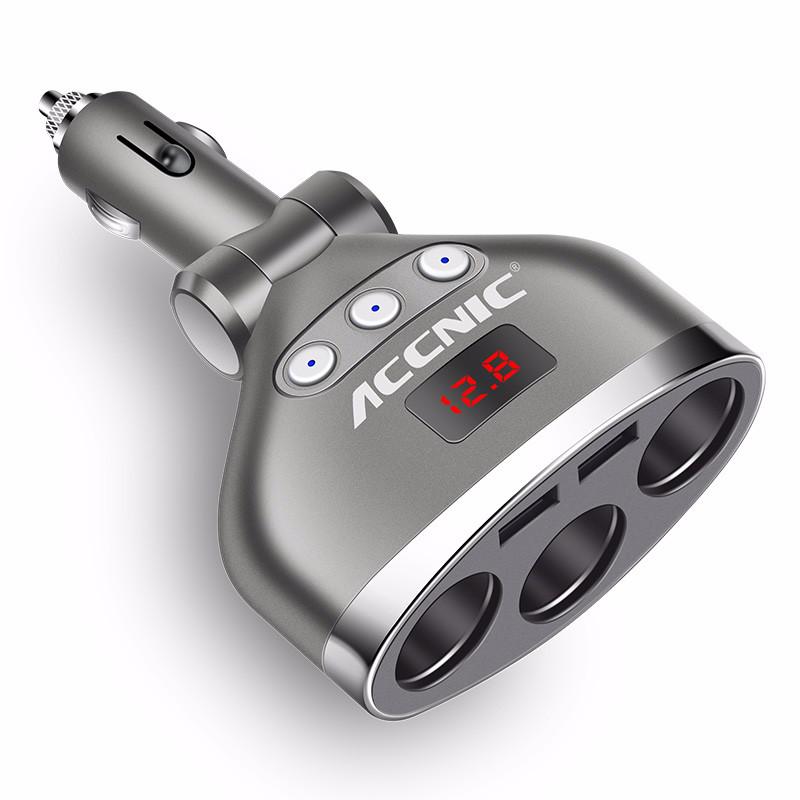 爱兰 ACCNIC  T3 一拖三+USB车载充电器