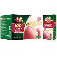 【京东超市】【众果100%纯果汁】久保水蜜桃混合果汁（1L×6盒）黄金产地优选品种 不添加糖色素防腐剂