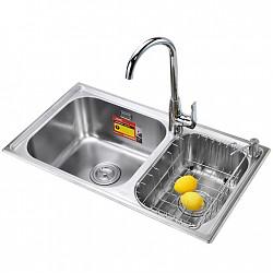 莱尔诗丹（larsd）LR7643厨房304不锈钢水槽双槽套餐 厨房洗菜池洗菜盆洗碗池