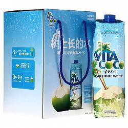 唯他可可（Vita Coco）天然椰子水进口NFC果汁饮料 1L*4瓶 整箱（plus会员）