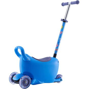 咕力咕力 多功能玩具车滑板车学步车 LB1502 蓝色