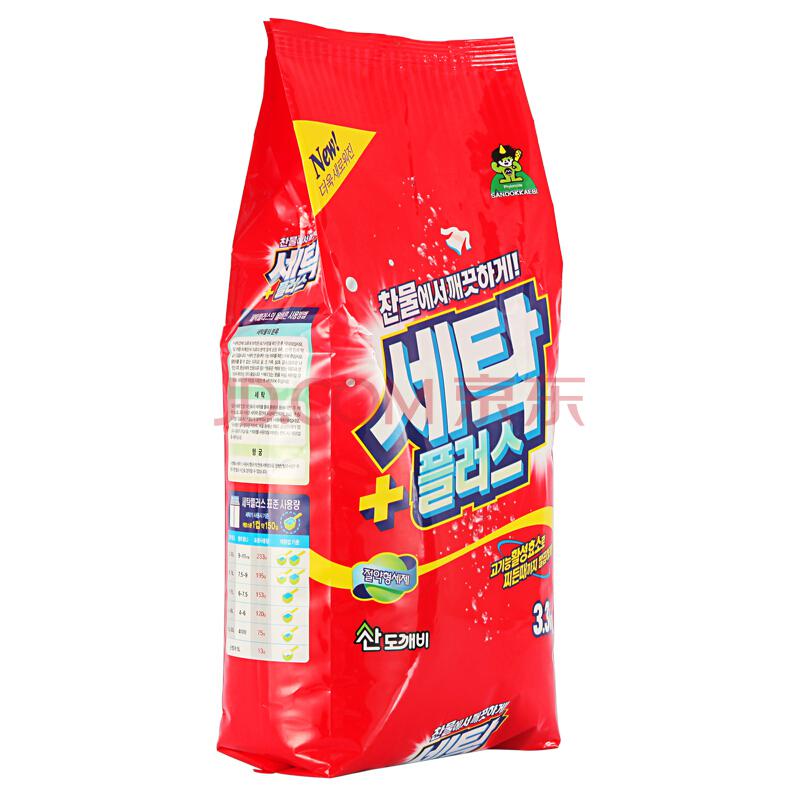 山精灵（Sandokkaebi）韩国原装进口加酶浓缩洗衣粉3.3kg冷水速溶95.82元（合31.94元/件）