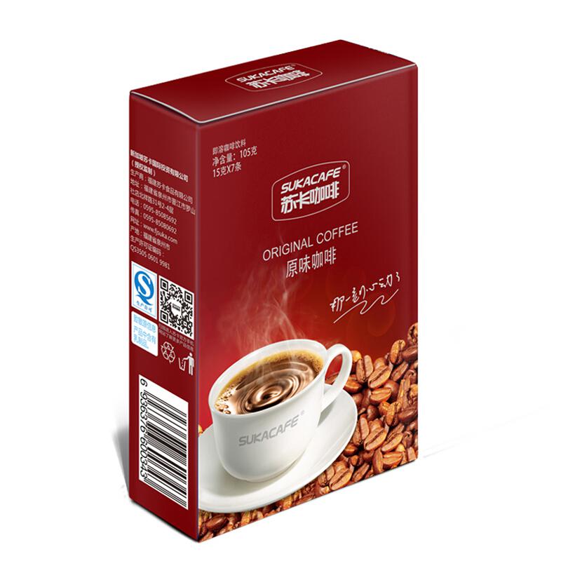 苏卡 原味咖啡经典香醇速溶7条105g
