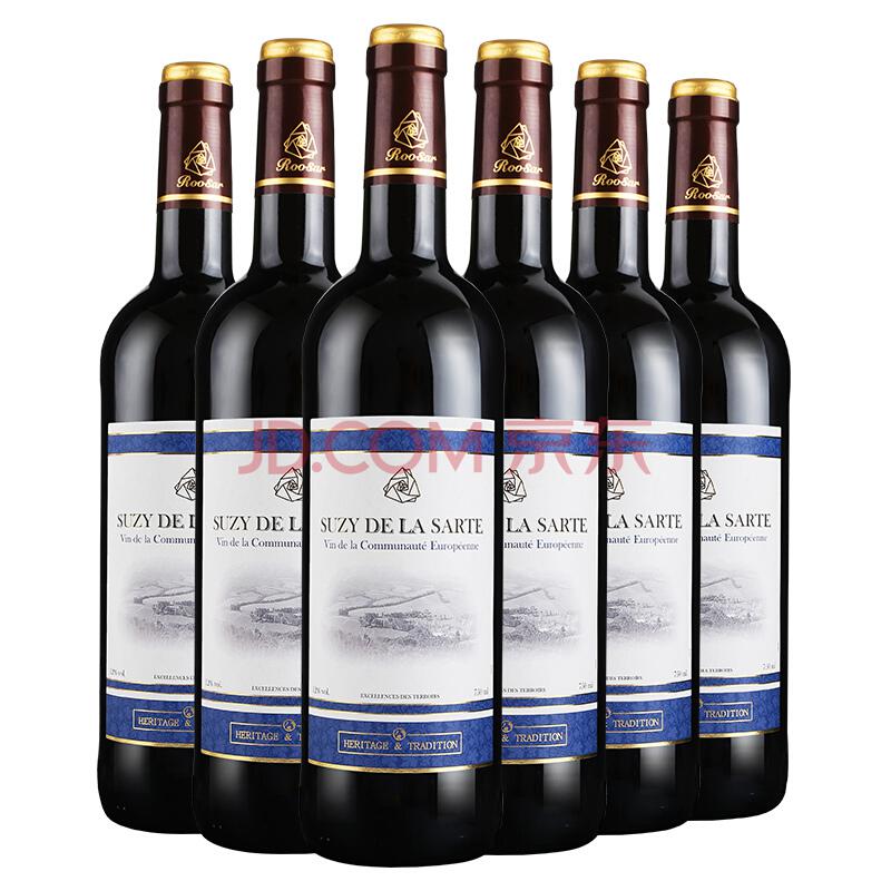 法国进口红酒罗莎（Roosar）富乐干红葡萄酒整箱装750ml*6瓶169元（合84.5元/件）
