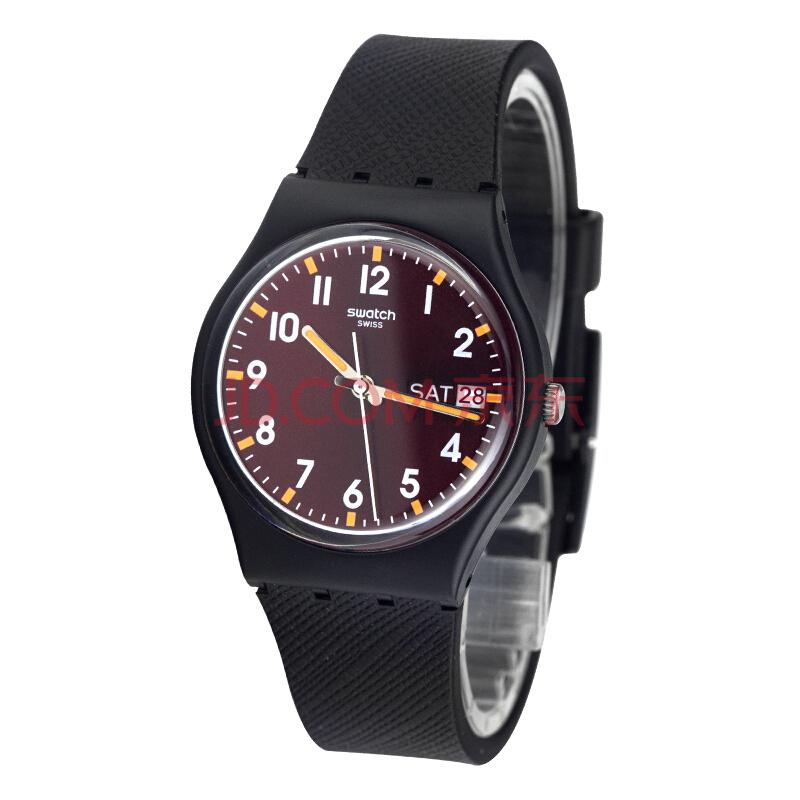 斯沃琪(Swatch)手表 色彩密码系列石英女表绅士红GB753299元