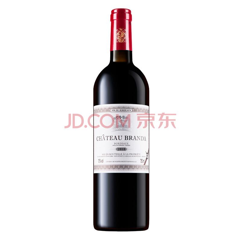 法国进口红酒 布兰达 Chateau Branda 波尔多 AOC 干红葡萄酒 750ml *9件421元（合46.78元/件）