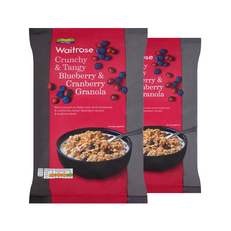 Waitrose 蔓越莓蓝莓营养早餐麦片 1kg*2袋