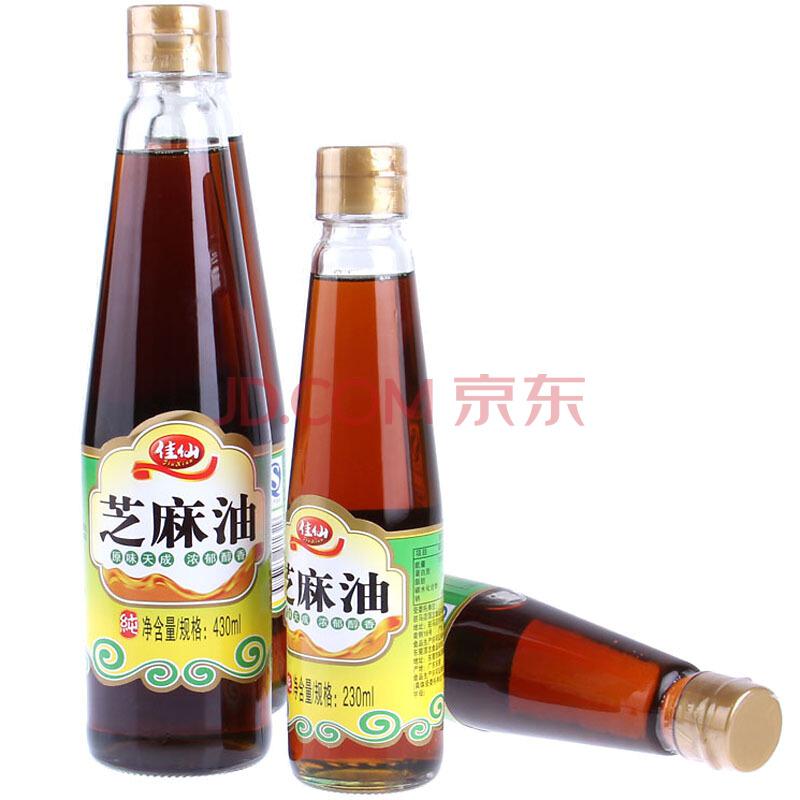 重庆佳仙（jiaxian）芝麻香油 压榨香油 430ml火锅油碟调味品 *5件59.5元（合11.9元/件）