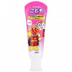 【京东超市】狮王（Lion）面包超人儿童草莓味牙膏40g（安全可吞食） 日本原装进口