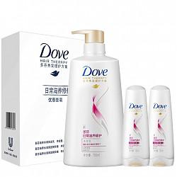 多芬（DOVE）日常滋养修护洗护发优惠套装（洗发乳700ml+润发精华素195mlx2）（洗发水/护发素）
