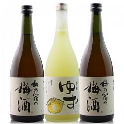 清爽口感！梅乃宿日本梅酒2瓶+果肉柚子酒1瓶共3瓶装