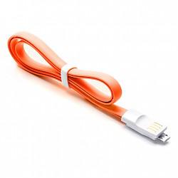 青米（CHING MI） 炫彩usb安卓数据线 手机充电线/超薄纯铜60cm橙色