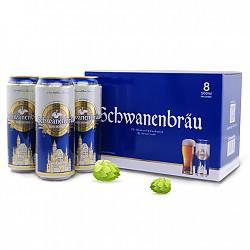 限地区：Schwanenbrau 天鹅城堡 小麦黑啤酒 500ml*8听