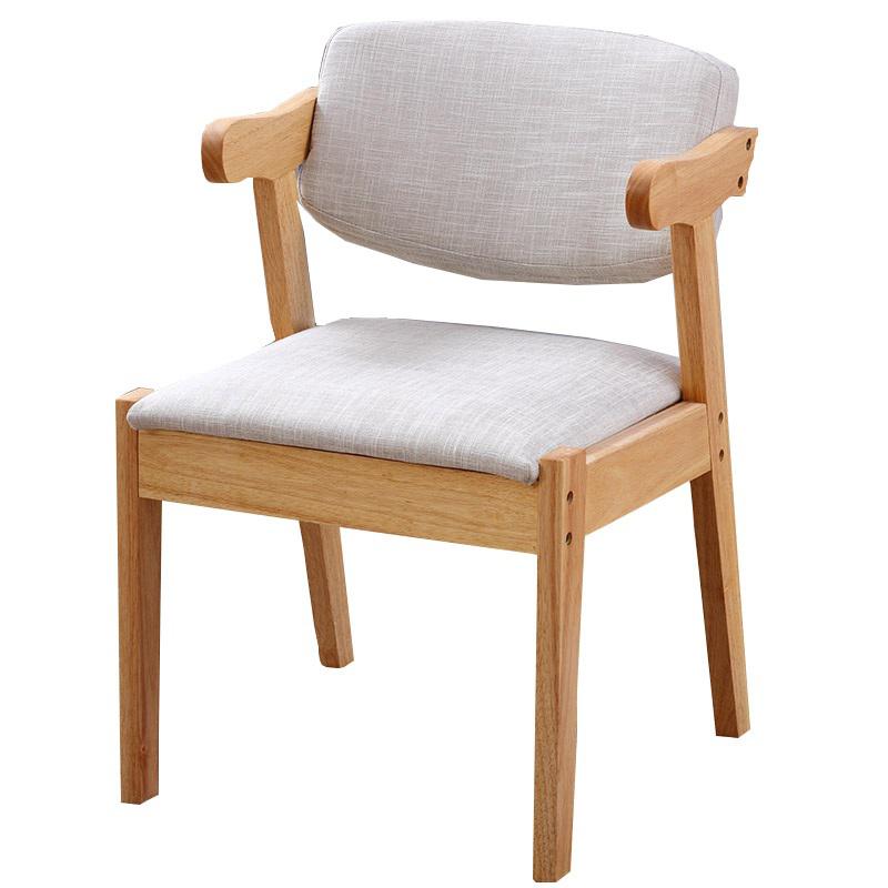 一米色彩 实木椅子 （原木色 可拆洗坐垫）