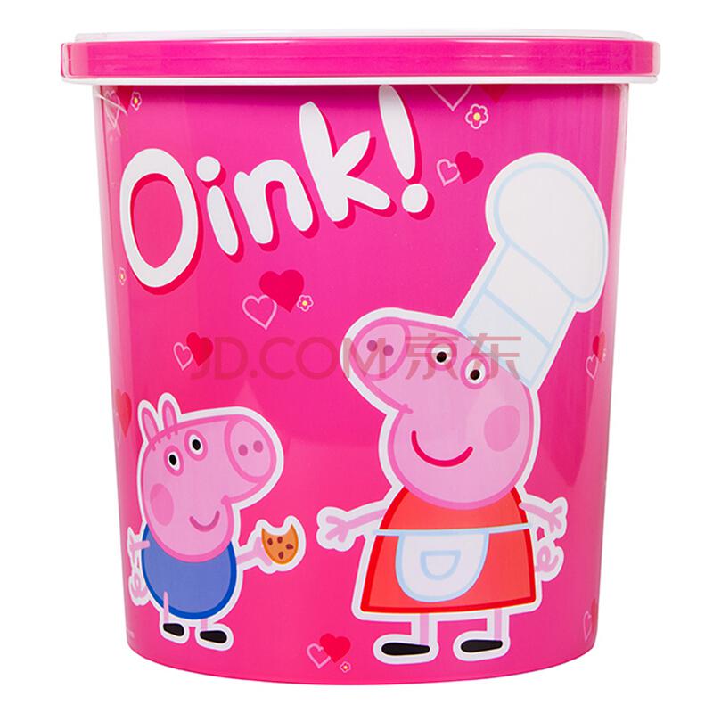小猪佩奇 Peppa Pig 快乐家族 曲奇礼盒 宝宝零食 牛奶 蔓越莓 红提饼干礼盒 桶装 500g 颜色随机发货 *4件