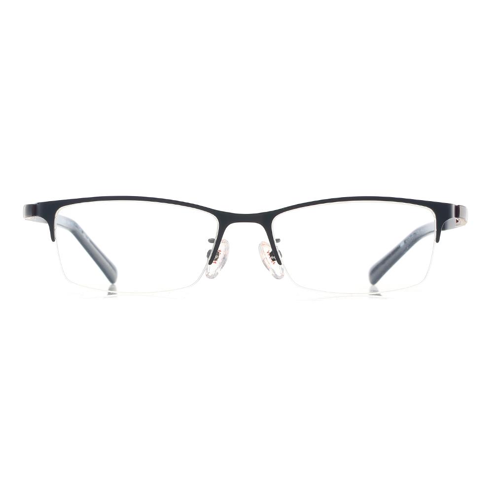 HAN HN42047 不锈钢光学眼镜架+1.60全天候防蓝光非球面树脂镜片